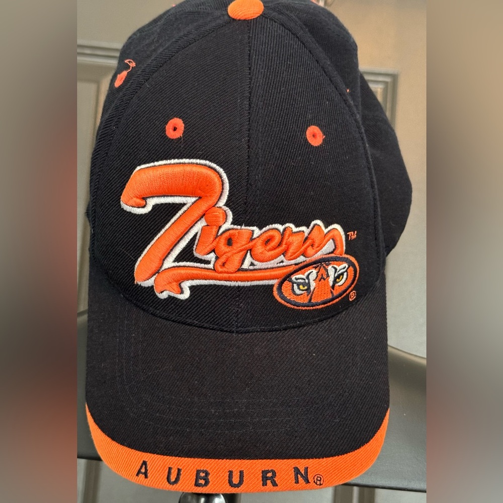 Auburn University Tigers Baseball Style Embroidered Hat Blue Orange Adjustable